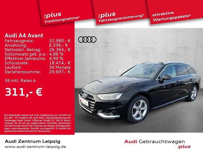Mythosschwarz metallic Gebraucht 2023 Audi A4 Advanced Plus Kombi | 34.290 € (Etwas zu teuer) - Bild 1/3