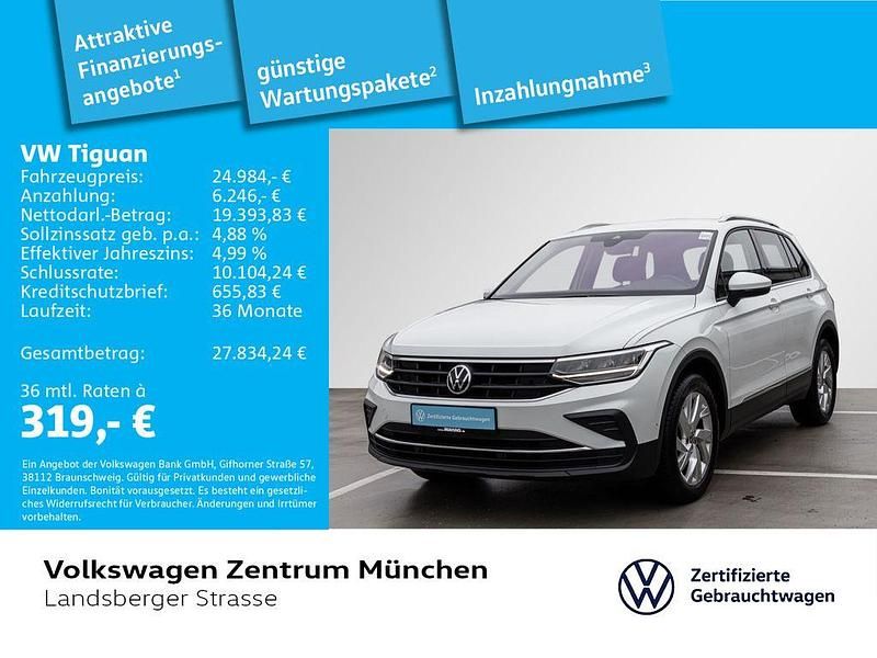 Gebraucht VW Tiguan Active 150 PS (110 kW) 2021 Weiß SUV