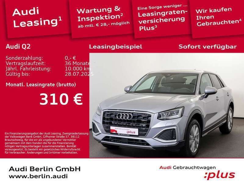 Florettsilber metallic Gebraucht 2024 Audi Q2 Advanced Plus SUV | 33.400 € (Fairer Preis) - Bild 1/3