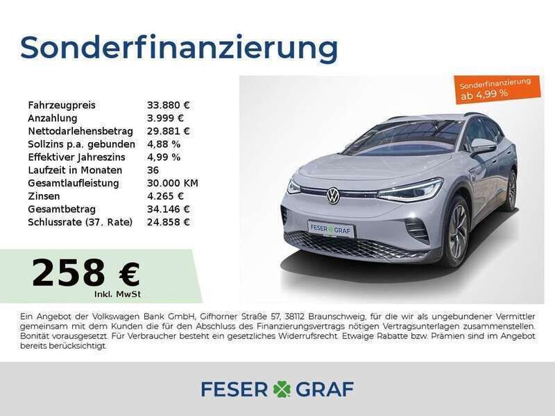 Mondsteingrau Gebraucht 2023 VW ID.4 Pro Performance SUV | 33.880 € (Guter Preis) - Bild 1/1