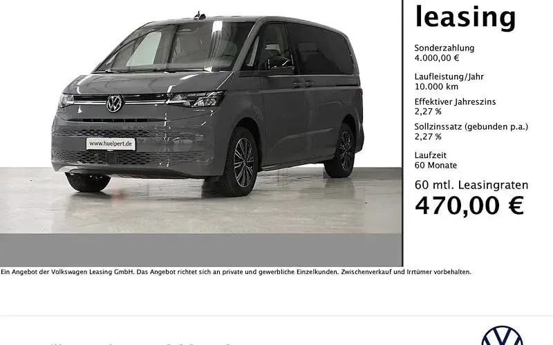 Ny VW Multivan 150 HK (110 kW) 2026 Grå MPV