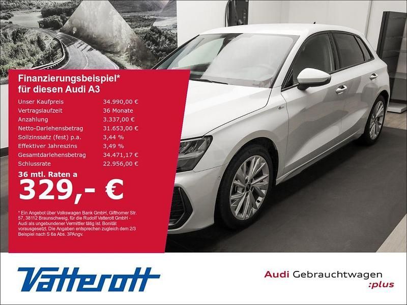 Gletscherweiß metallic Gebraucht 2025 Audi A3 S-Line Limousine | 34.990 € (Guter Preis) - Bild 1/4