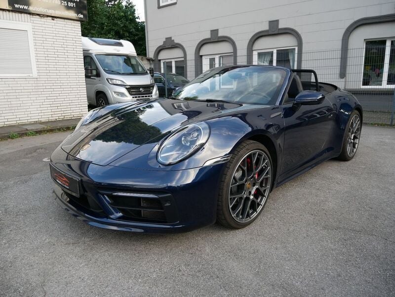 Nachtblau metallic Gebraucht 2021 Porsche 911 Carrera 4 Cabriolet Sport Cabrio | 111.992 € (Superpreis) - Bild 1/4
