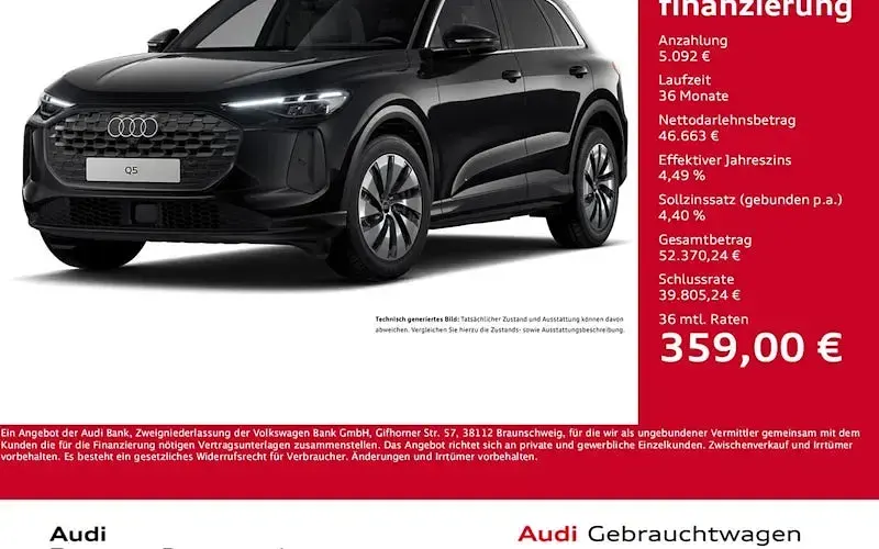 Gebraucht Audi Q5 Ambiente 204 PS (150 kW) 2025 Schwarz SUV