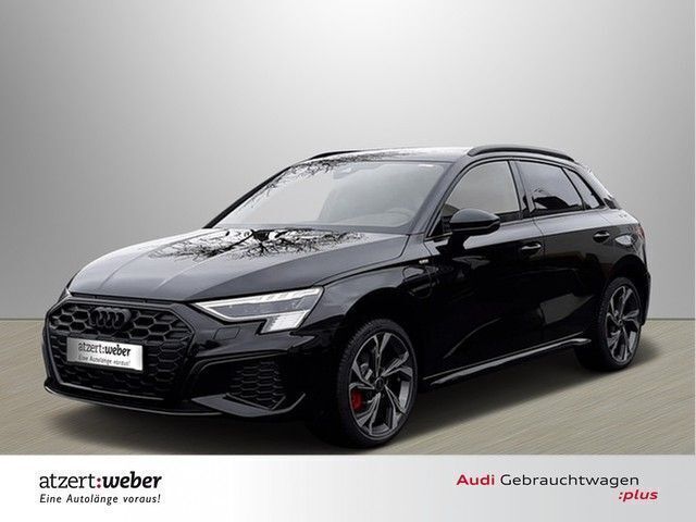 Mythosschwarz metallic Gebraucht 2024 Audi A3 Sportback e-tron S-Line Limousine | 38.990 € - Bild 1/4