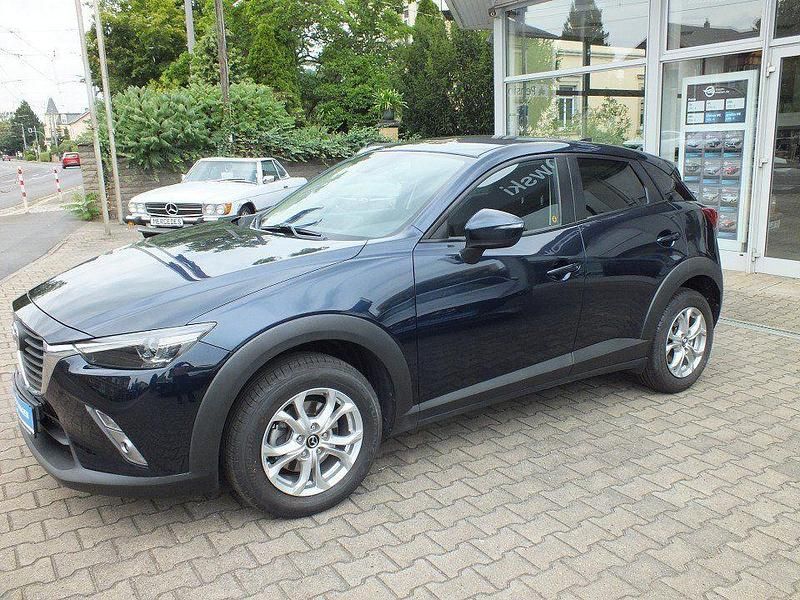Mitternachtsblau metallic (metallic) Gebraucht 2017 Mazda CX-3 Exclusive-Line SUV | 13.990 € (Fairer Preis) - Bild 1/4