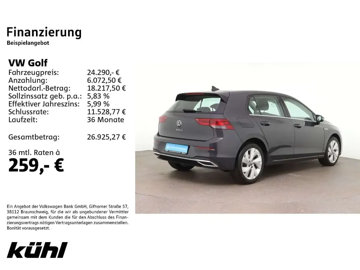 Gebraucht VW Golf VIII Style 150 PS (110 kW) 2024 Uranograu Limousine