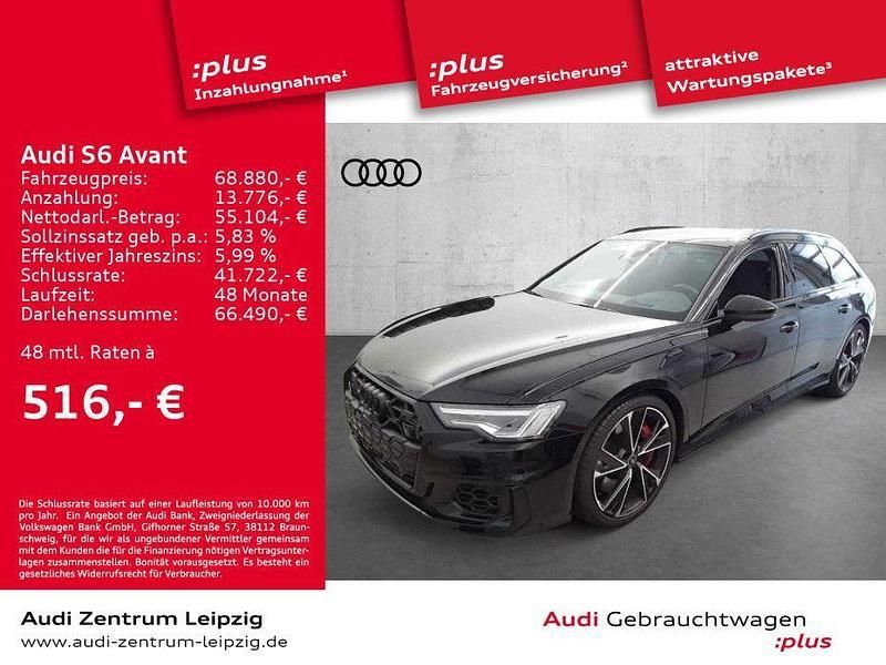 Mythosschwarz metallic Gebraucht 2024 Audi S6 Ambiente Kombi | 68.880 € (Fairer Preis) - Bild 1/1