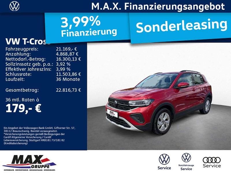 Kings red metallic Gebraucht 2024 VW T-Cross Life SUV | 21.169 € (Fairer Preis) - Bild 1/3