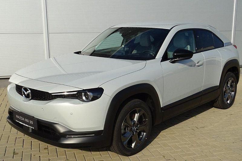 Ceramic white metallic Neu 2025 Mazda MX30 Exclusive-Line SUV | 23.480 € (Superpreis) - Bild 1/4