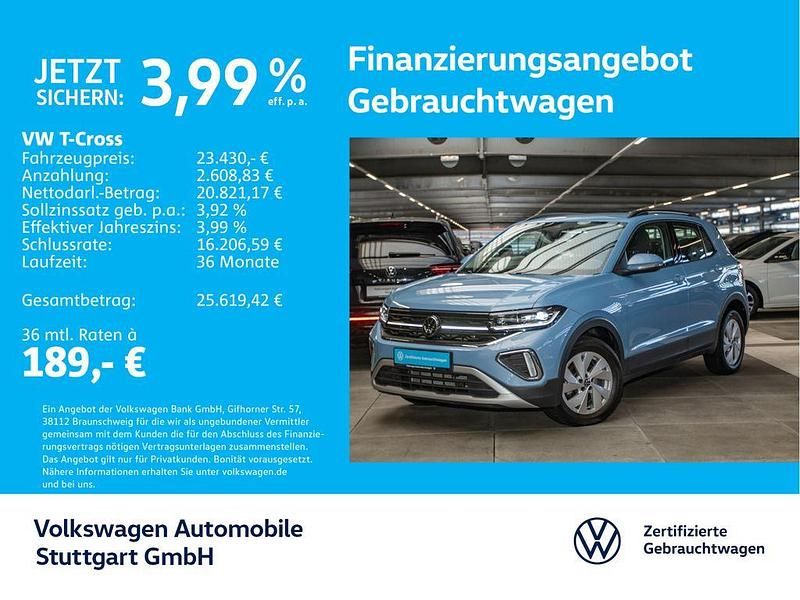Clear blue metallic Gebraucht 2024 VW T-Cross Life SUV | 23.230 € (Fairer Preis) - Bild 1/4