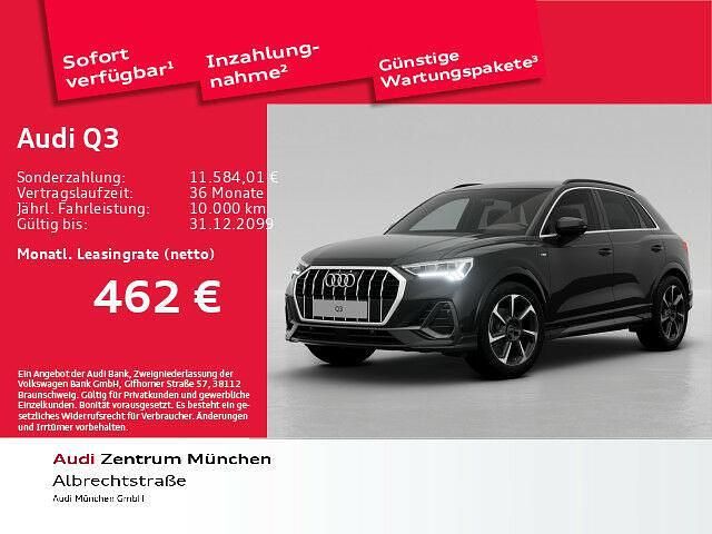 Schwarz Gebraucht 2022 Audi Q3 S-Line SUV | 52.710 € - Bild 1/1