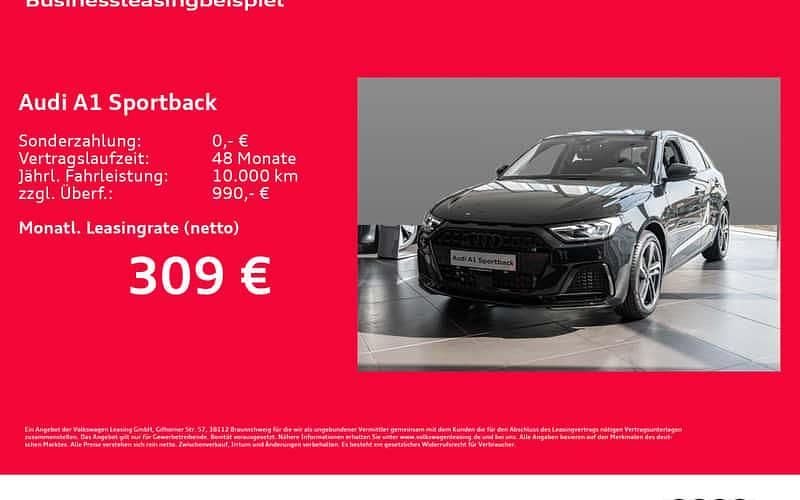 Schwarz Neu 2025 Audi A1 Sportback Advanced Kleinwagen | 29.789 € (Superpreis) - Bild 1/4