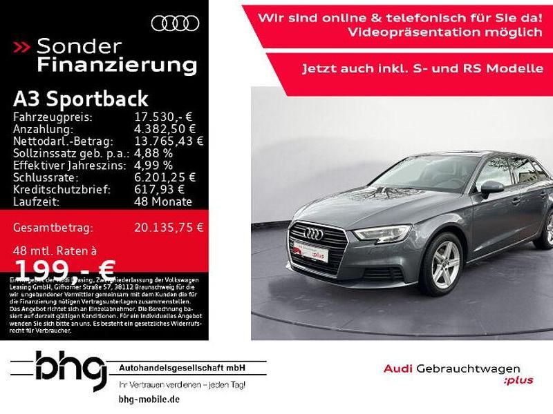 Monsungrau metallic Gebraucht 2019 Audi A3 Design Limousine | 17.530 € (Fairer Preis) - Bild 1/4