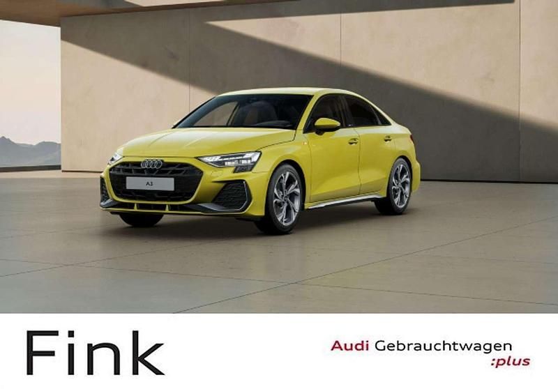 Gelb (pythongelb metallic) Gebraucht 2024 Audi A3 S-Line Limousine | 33.450 € (Teuer) - Bild 1/4