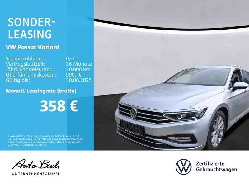 Silber Gebraucht 2020 VW Passat Elegance Kombi | 23.980 € (Fairer Preis) - Bild 1/4