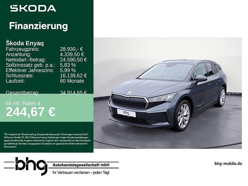 Quarzgrau metallic Gebraucht 2021 Skoda Enyaq iV SUV | 28.930 € (Fairer Preis) - Bild 1/4