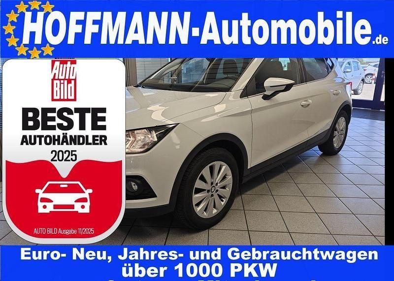 Nevadaweißmet. (metallic) Gebraucht 2021 Seat Arona XCELLENCE SUV | 16.400 € (Fairer Preis) - Bild 1/4