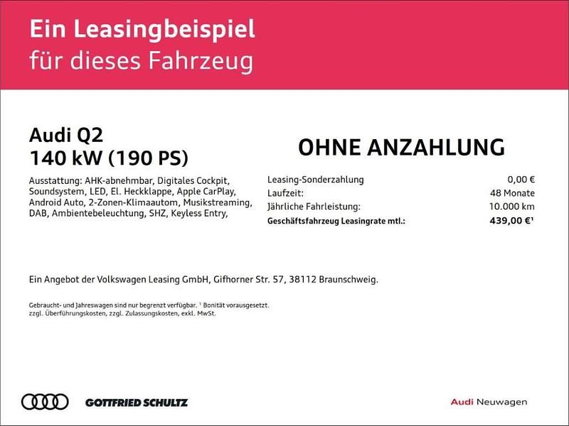 Neu Audi Q2 S-Line 190 PS (139 kW) 2026 Schwarz SUV