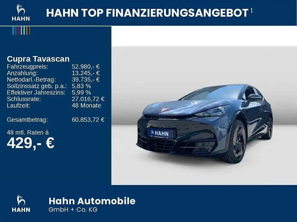 Neu Cupra Tavascan VZ 250 kW (340 PS) 2026 Tavascan blue metallic SUV