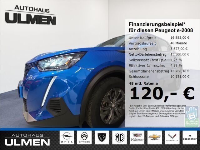 Blau Gebraucht 2021 Peugeot e-2008 Active SUV | 16.785 € (Superpreis) - Bild 1/4