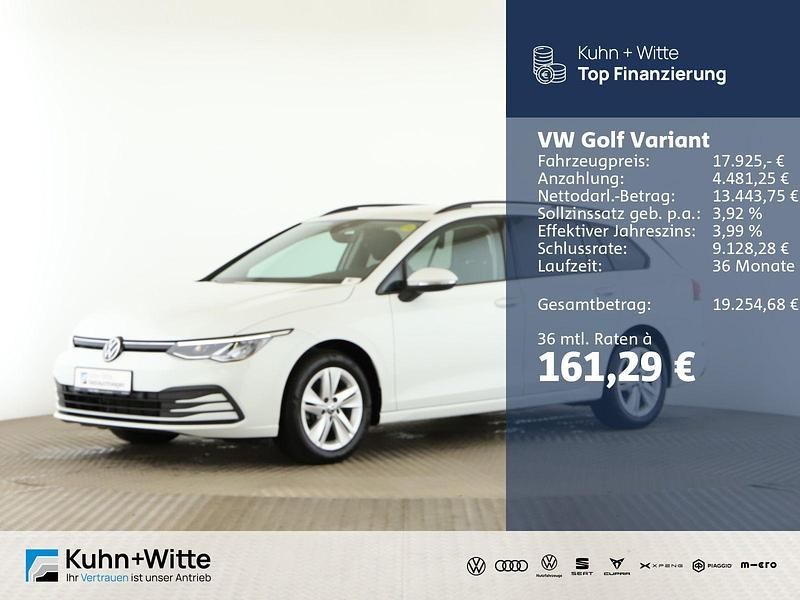 Weiß Gebraucht 2021 VW Golf VIII Life Kombi | 14.950 € (Superpreis) - Bild 1/3