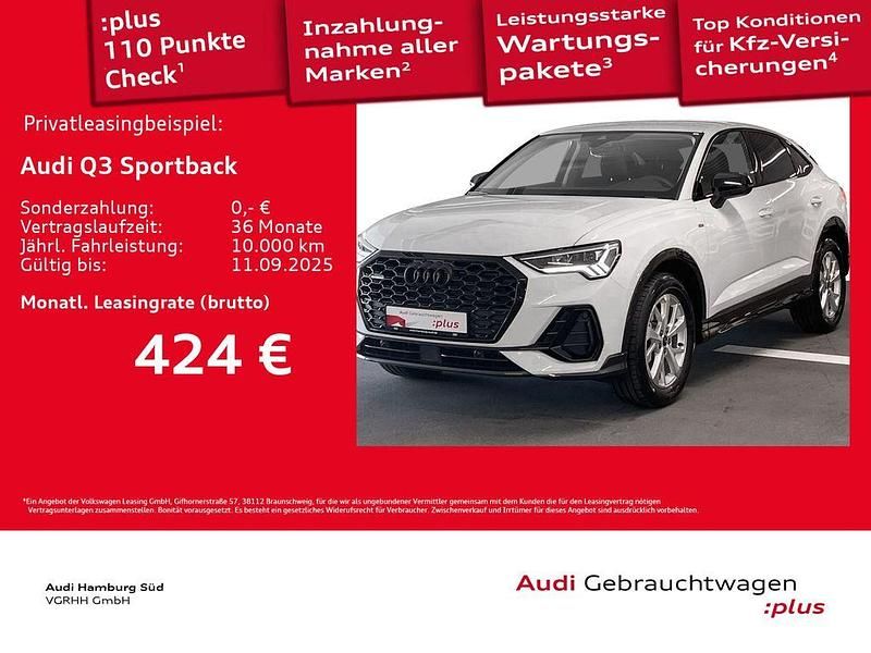 Weiß Gebraucht 2025 Audi Q3 Sportback S-Line SUV | 46.790 € (Fairer Preis) - Bild 1/3