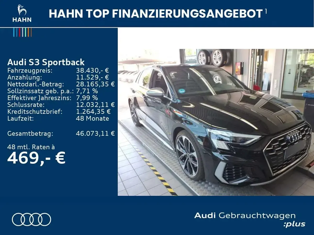 Gebraucht Audi S3 310 PS (228 kW) 2024 Mythosschwarz metallic Limousine
