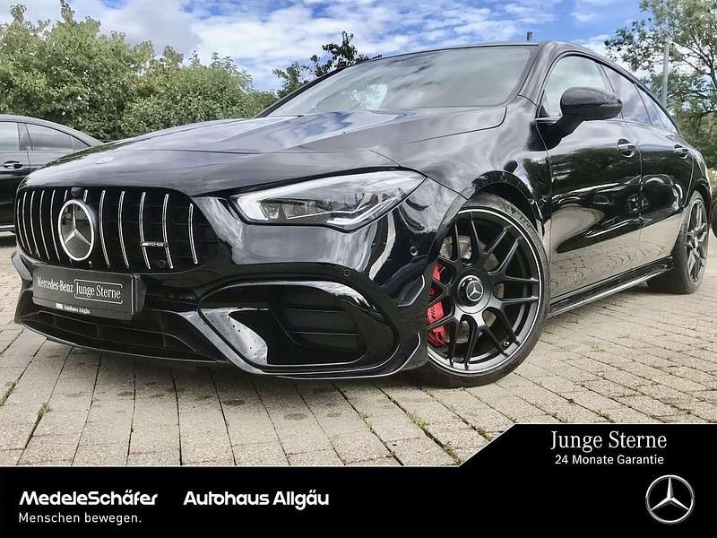 Lack kosmosschwarz (metallic) Gebraucht 2021 Mercedes CLA45 AMG AMG Kombi | 51.940 € (Teuer) - Bild 1/4