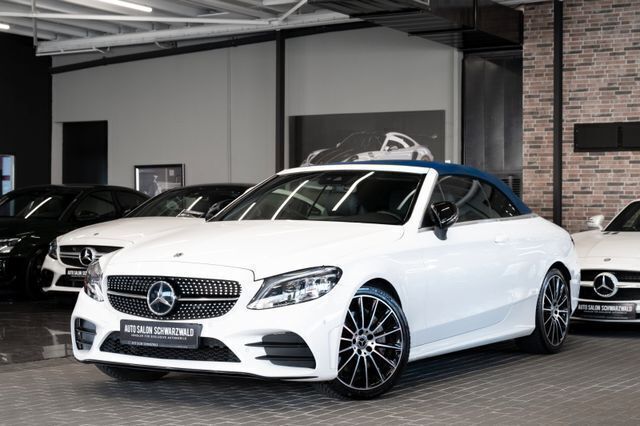 Polarweiss unilack Gebraucht 2019 Mercedes C300 AMG line Cabrio | 36.700 € (Fairer Preis) - Bild 1/4