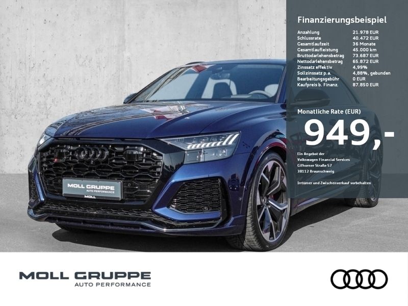 Navarrablau metallic Gebraucht 2021 Audi RS Q8 Ambiente SUV | 87.840 € - Bild 1/4