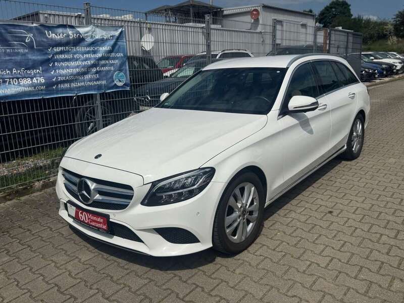 Polarweiss unilack Gebraucht 2021 Mercedes C220 Avantgarde Kombi | 24.990 € (Guter Preis) - Bild 1/4