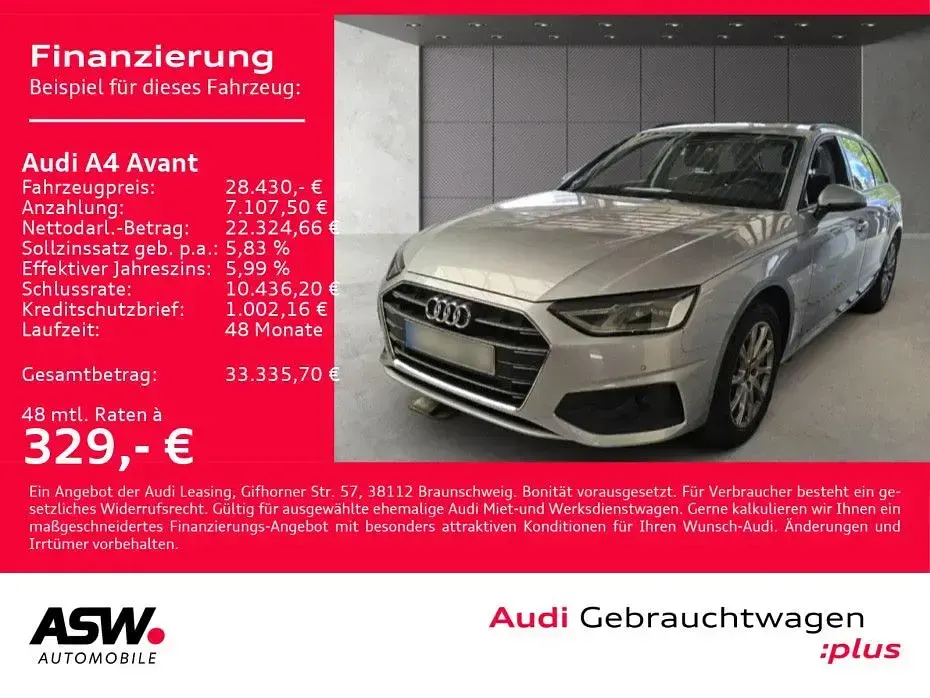 Gebraucht Audi A4 204 PS (150 kW) 2024 Florettsilber metallic Kombi