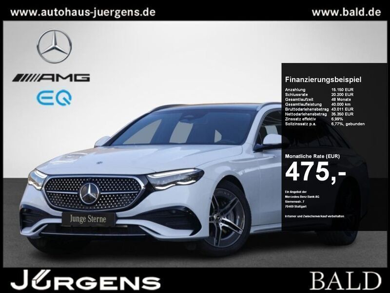Manufaktur lack manufaktur opalithweiss bright Gebraucht 2023 Mercedes E220 AMG Kombi | 56.490 € - Bild 1/2