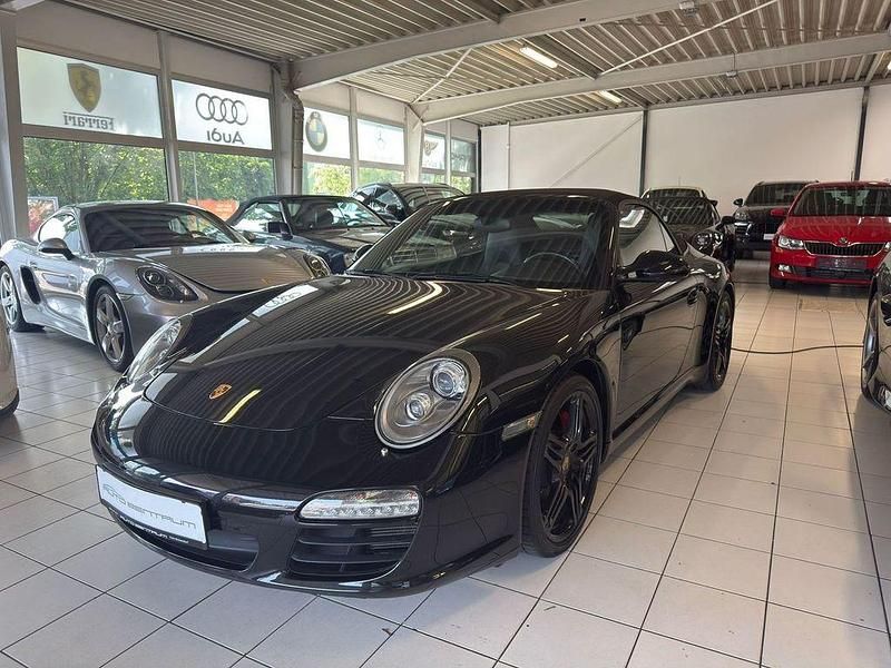 Basaltschwarzmetallic Gebraucht 2008 Porsche 997 Cabrio | 61.900 € - Bild 1/4