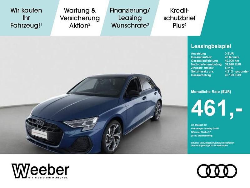 Ascariblau (metallic) Gebraucht 2024 Audi A3 Ambiente Limousine | 39.989 € - Bild 1/4