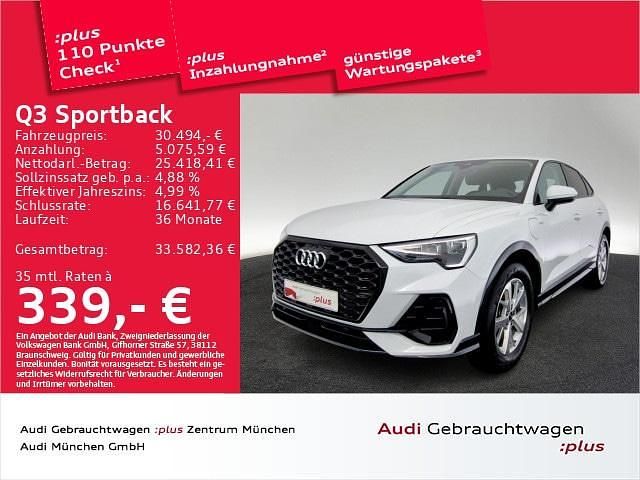 Weiß Gebraucht 2021 Audi Q3 Sportback S-Line SUV | 30.494 € (Superpreis) - Bild 1/2