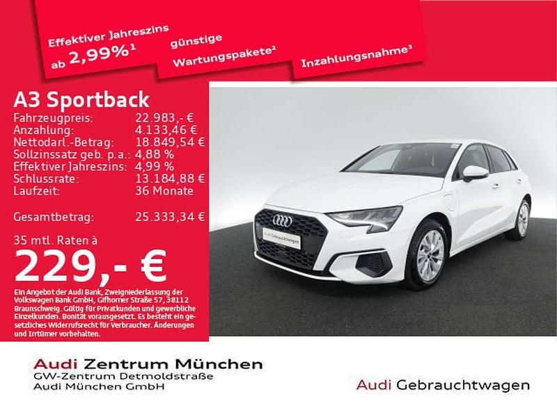 Ibisweiß Gebraucht 2022 Audi A3 e-tron Kleinwagen | 22.983 € (Fairer Preis) - Bild 1/2