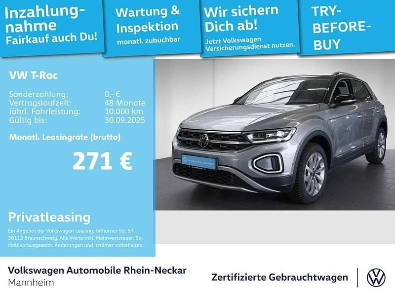 Silber Gebraucht 2024 VW T-Roc Style SUV | 27.792 € (Guter Preis) - Bild 1/3