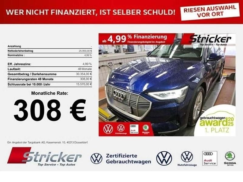 Navarrablau metallic Gebraucht 2022 Audi e-tron Basis SUV | 25.949 € (Guter Preis) - Bild 1/3