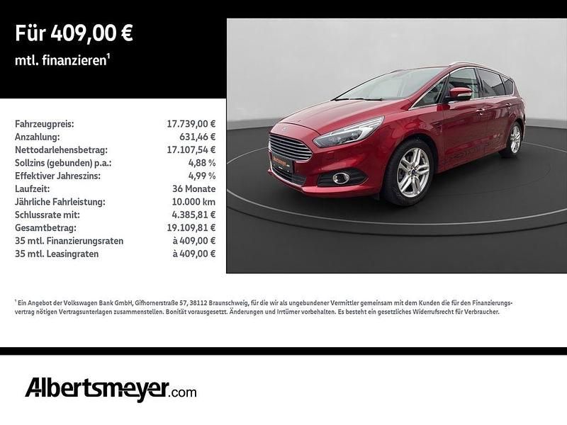 Rot Gebraucht 2019 Ford S-MAX Titanium Van / Kleinbus | 17.739 € (Fairer Preis) - Bild 1/4