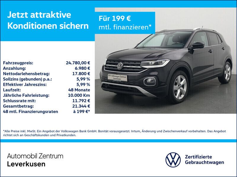Deep black Gebraucht 2023 VW T-Cross Style SUV | 24.780 € (Fairer Preis) - Bild 1/3