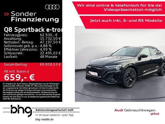 Schwarz Gebraucht 2023 Audi Q8 e-tron S-Line SUV | 62.930 € (Teuer) - Bild 1/4