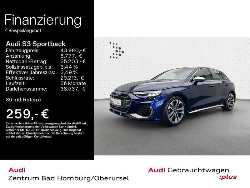 Navarrablau metallic Gebraucht 2024 Audi S3 Ambiente Limousine | 43.670 € (Guter Preis) - Bild 1/4
