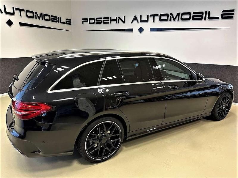 Gebraucht Mercedes C250 AMG line 204 PS (150 kW) 2015 Obsidianschwarz  lack Kombi