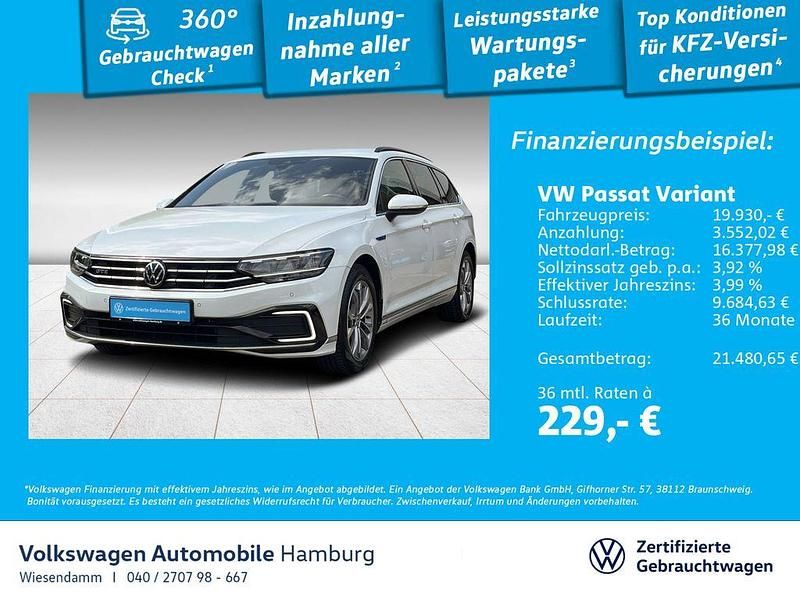 Pure white Gebraucht 2020 VW Passat GTE Kombi | 19.930 € (Superpreis) - Bild 1/3