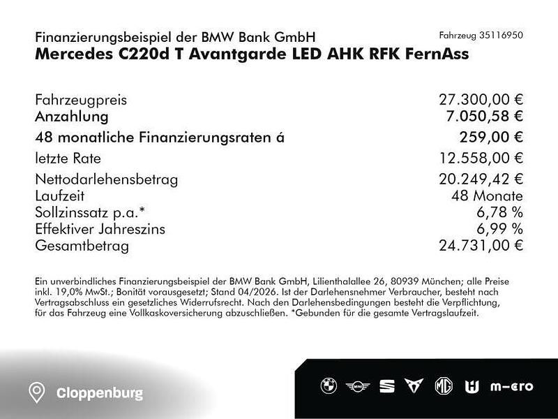 Gebraucht Mercedes C220 Avantgarde 200 PS (147 kW) 2022 Silber Kombi