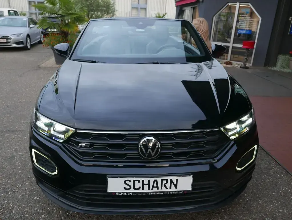 Gebraucht VW T-Roc Cabriolet R-line 150 PS (110 kW) 2021 Schwarz Cabrio