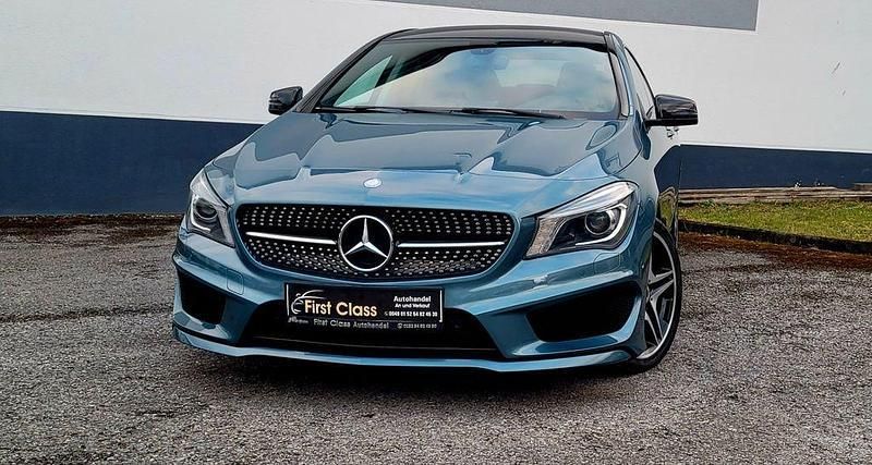Blau Gebraucht 2014 Mercedes CLA180 AMG line Limousine | 14.990 € (Etwas zu teuer) - Bild 1/4