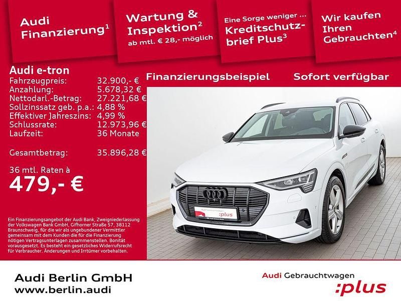 Gletscherweiß metallic Gebraucht 2022 Audi e-tron Advanced Plus SUV | 32.900 € (Fairer Preis) - Bild 1/3